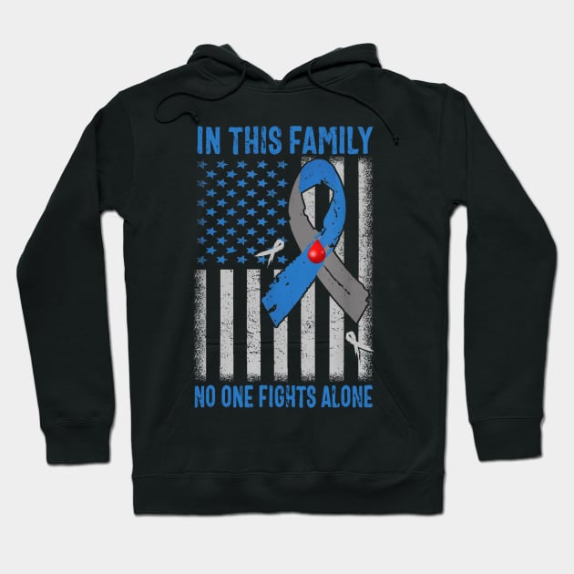 In This Family No One Fights Alone Type 1 Diabetes Awareness Hoodie by thuylinh8